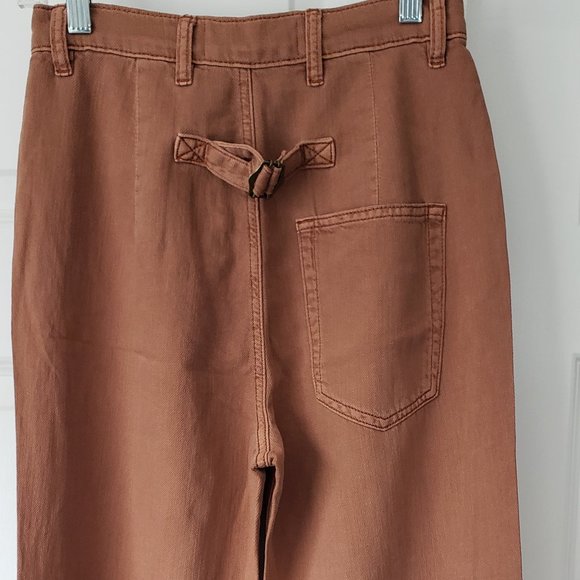NWT: Sandrine Rose X Free People Cotton/Linen Buckle Pants : Size 24 - Picture 2 of 3